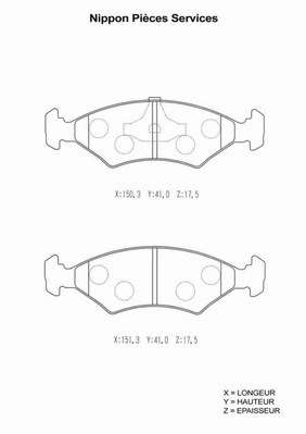Комплект тормозных колодок, дисковый тормоз