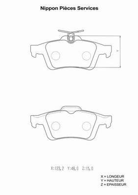 Комплект тормозных колодок, дисковый тормоз