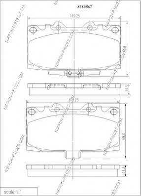 Комплект тормозных колодок, дисковый тормоз
