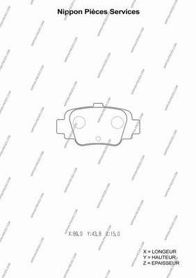 Комплект тормозных колодок, дисковый тормоз