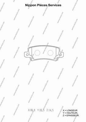 Комплект тормозных колодок, дисковый тормоз