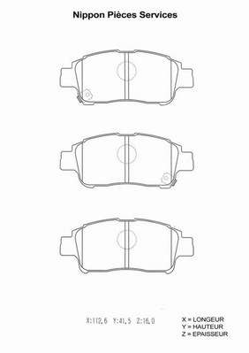 Комплект тормозных колодок, дисковый тормоз
