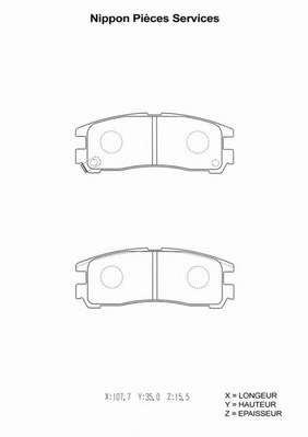Комплект тормозных колодок, дисковый тормоз