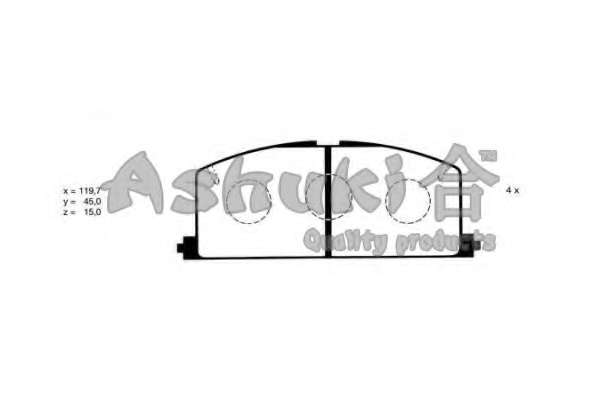 Комплект тормозных колодок, дисковый тормоз