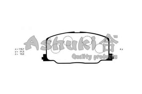 Комплект тормозных колодок, дисковый тормоз