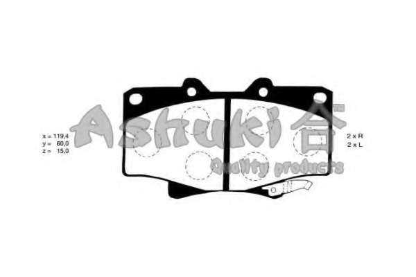 Комплект тормозных колодок, дисковый тормоз