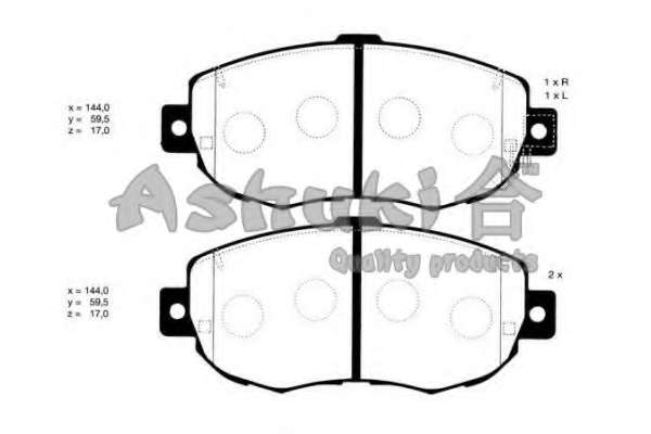 Комплект тормозных колодок, дисковый тормоз