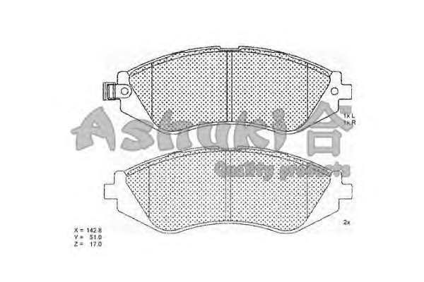 Комплект тормозных колодок, дисковый тормоз