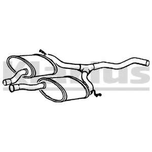 Средний глушитель выхлопных газов