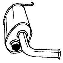 Средний глушитель выхлопных газов