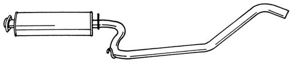 Средний глушитель выхлопных газов