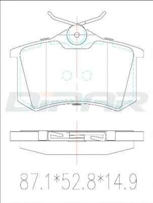 Комплект тормозных колодок, дисковый тормоз