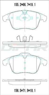 Комплект тормозных колодок, дисковый тормоз