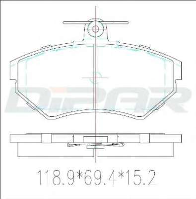 Комплект тормозных колодок, дисковый тормоз