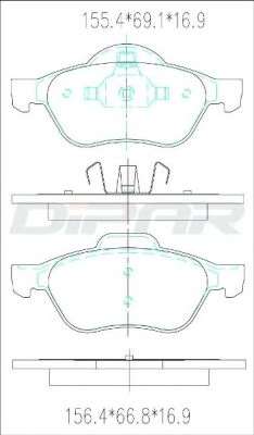 Комплект тормозных колодок, дисковый тормоз