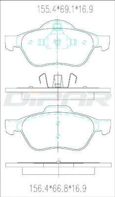 Комплект тормозных колодок, дисковый тормоз
