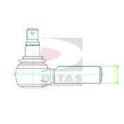 Наконечник поперечной рулевой тяги. Угловой шарнир, продольная рулевая тяга