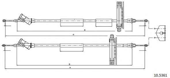 Трос, стояночная тормозная система