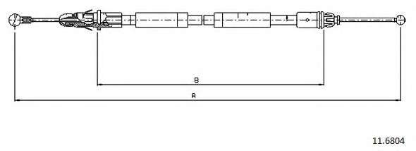 Трос, стояночная тормозная система