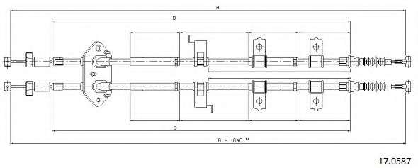 Трос, стояночная тормозная система