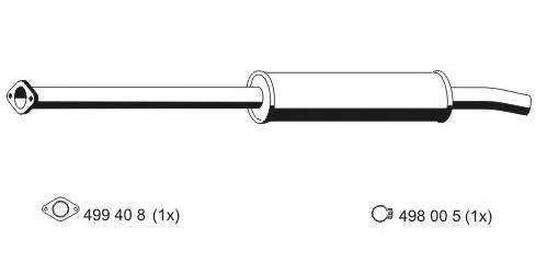 Предглушитель выхлопных газов