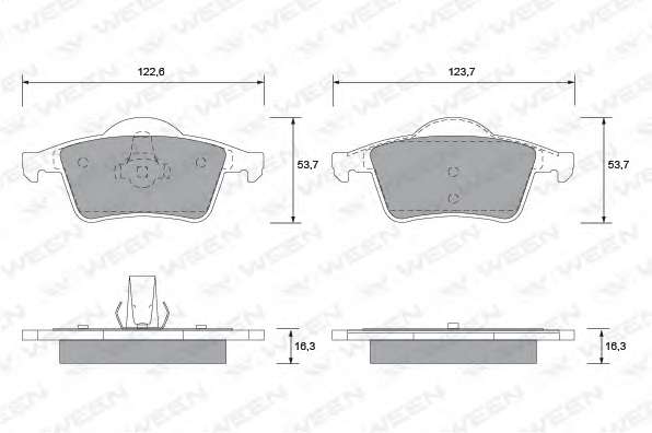 Комплект тормозных колодок, дисковый тормоз