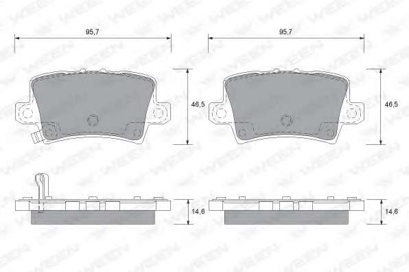 Комплект тормозных колодок, дисковый тормоз