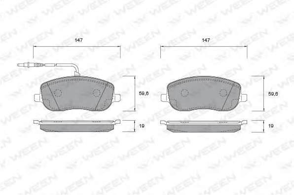 Комплект тормозных колодок, дисковый тормоз