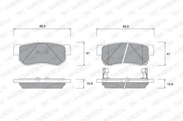Комплект тормозных колодок, дисковый тормоз