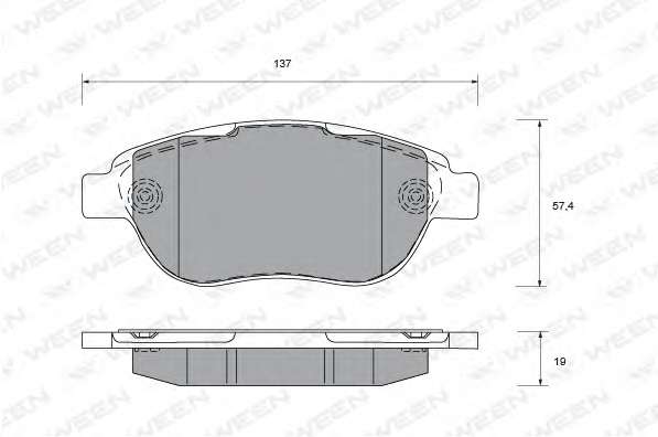 Комплект тормозных колодок, дисковый тормоз
