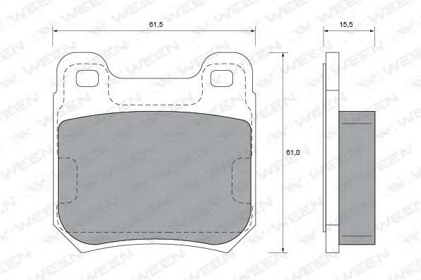 Комплект тормозных колодок, дисковый тормоз