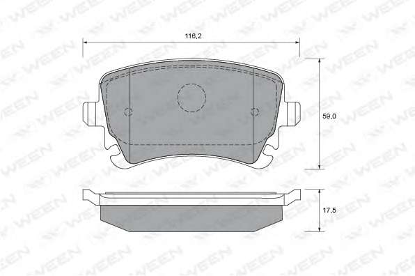 Комплект тормозных колодок, дисковый тормоз