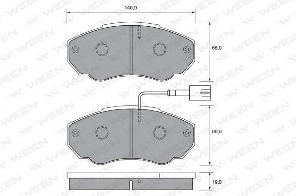 Комплект тормозных колодок, дисковый тормоз
