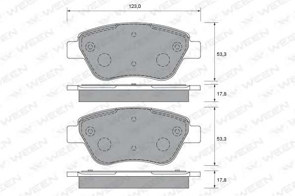 Комплект тормозных колодок, дисковый тормоз