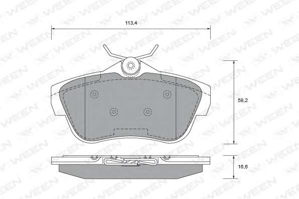 Комплект тормозных колодок, дисковый тормоз