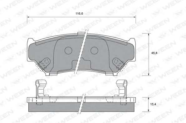 Комплект тормозных колодок, дисковый тормоз