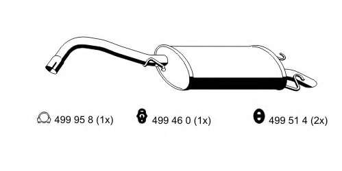 Глушитель выхлопных газов конечный