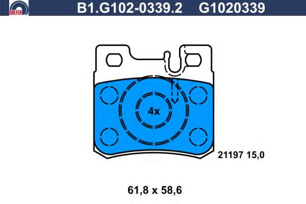 Комплект тормозных колодок, дисковый тормоз