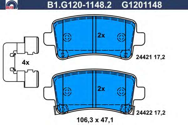 Комплект тормозных колодок, дисковый тормоз