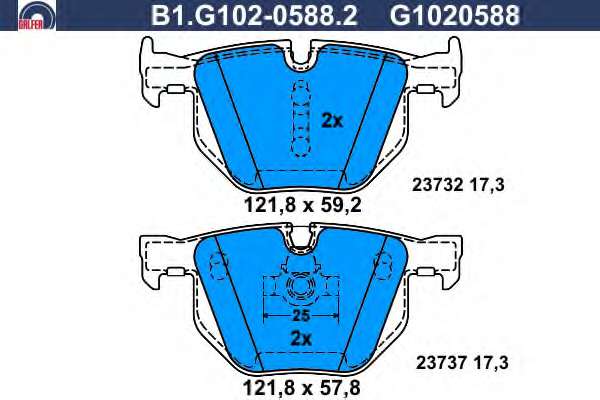 Комплект тормозных колодок, дисковый тормоз