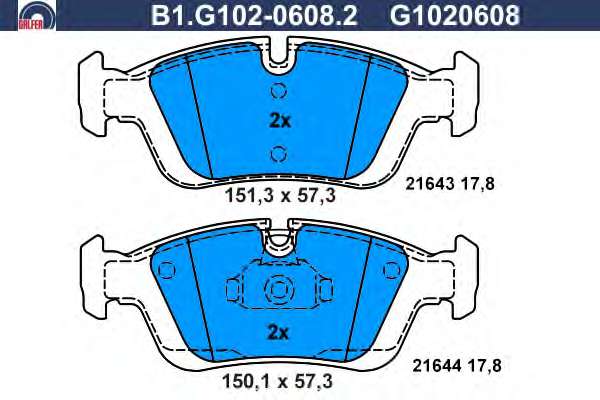 Комплект тормозных колодок, дисковый тормоз