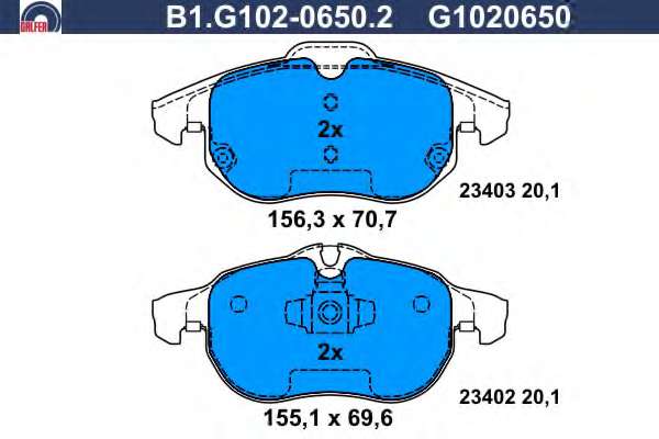 Комплект тормозных колодок, дисковый тормоз