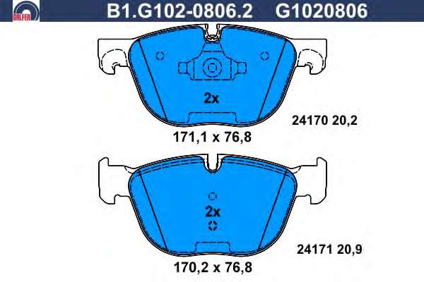 Комплект тормозных колодок, дисковый тормоз