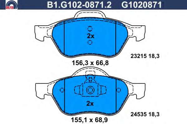 Комплект тормозных колодок, дисковый тормоз