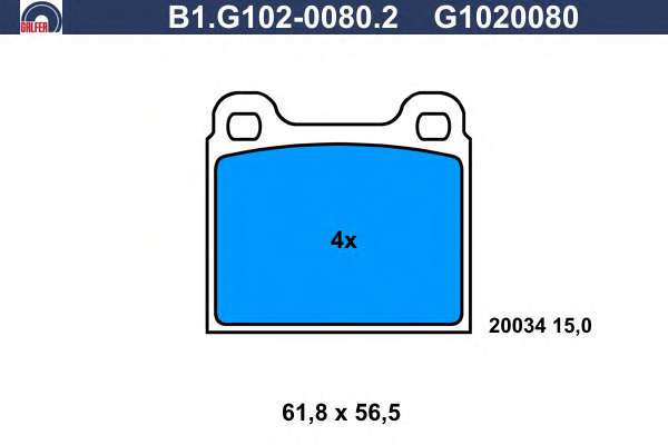 Комплект тормозных колодок, дисковый тормоз