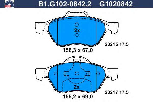Комплект тормозных колодок, дисковый тормоз