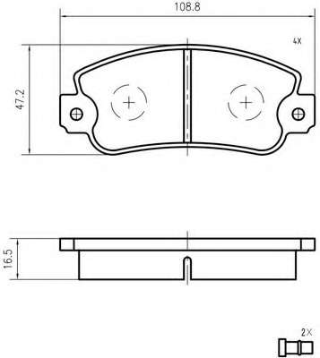 Комплект тормозных колодок, дисковый тормоз