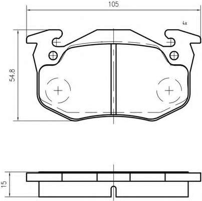 Комплект тормозных колодок, дисковый тормоз