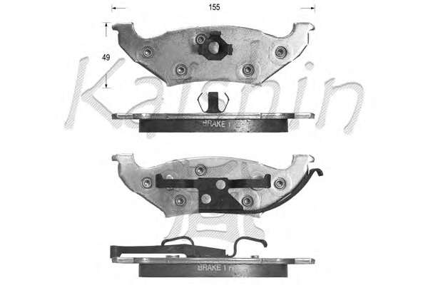 Комплект тормозных колодок, дисковый тормоз
