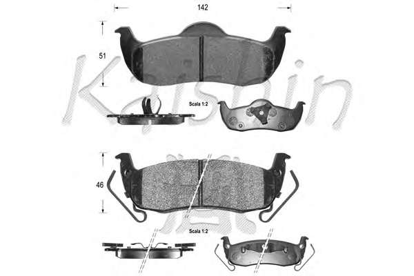 Комплект тормозных колодок, дисковый тормоз